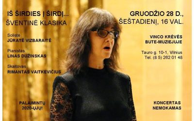 Koncertas „Iš širdies į širdį… Šventinė klasika“ 2019 12 28