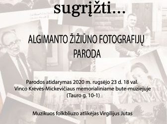 „NEIŠĖJUSIEMS SUGRĮŽTI… VEIDAI IR MINTYS“. Algimanto Žižiūno fotoportretų parodos atidarymas